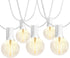 SUNTHIN Outdoor White String Lights, 27FT White Patio Lights with 14 G40 Shatterproof LED Bulbs(1 Spare), Waterproof Hanging Outside Lights for Ya...