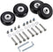OwnMy 50mm x 18mm Set of 4 Luggage Suitcase Replacement Wheels, Rubber Swivel Caster Wheels Bearings Repair Kits (Black)...