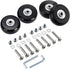 OwnMy 50mm x 18mm Set of 4 Luggage Suitcase Replacement Wheels, Rubber Swivel Caster Wheels Bearings Repair Kits (Black)...
