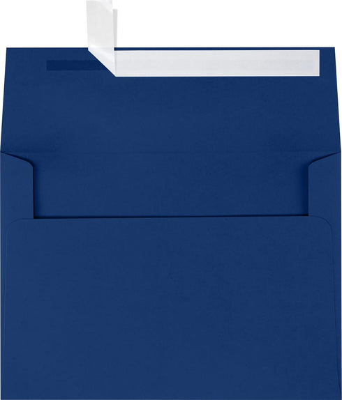 LUXPaper A7 Invitation Envelopes | Peel & Press | 5 1/4" x 7 1/4" | Navy Blue | 80lb. Text | 50 Qty...