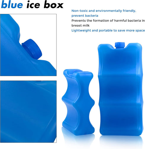 Pack of 4 Reusable Ice Packs for Breastmilk Storage, Bottle Ice Packs for Breastfeeding Mom...