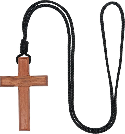 Intercession Wood Cross Crucifix on Cord (2.75 Inches)...