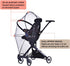 Stroller Mosquito Net Cover, High Density Bug Net Cover with Dual Zippers Universal & Breathable Insect Net for Strollers with Pushing Bar (Black)...