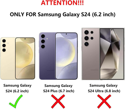 for Samsung Galaxy S24 Case with Screen Protector,Luxury Glitter Bling Liquid Floating Cute Women Girls Shockproof Slim Silicone Soft TPU Shockpro...
