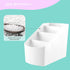 2-Piece Set Plastic Desk Organizer With 8 Slots,Minimalist Multi-purpose Storage for Small Items,White Matte Surface...