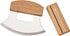 Alaskan Ulu Knife Mezzaluna Chopper- Effortlessly Chop Veggies with One Hand! Includes Wooden Stand. Perfect Pizza Cutter and Salad Chopper. Ideal...
