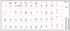 Hebrew Keyboard Stickers Transparent Background RED Letters for PC Computer Laptop Keyboards...