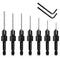 Countersink Drill Bit Set, 7-Piece Woodworking M2 Countersink Drill Bits for #4, 6, 8, 10, 12, 14 Screws, 82-Degree Chamfer, ¼” Hex Shank, 2 Allen...