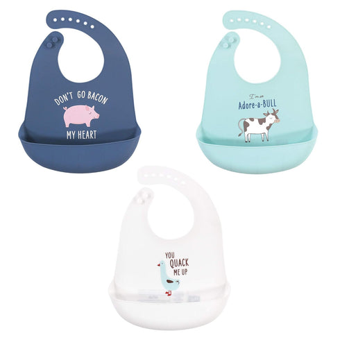 Hudson Baby Unisex Baby Silicone Bibs, Bacon My Heart, One Size...