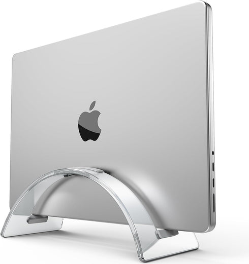 Acrylic Vertical Laptop Stand for Desk,Acrylic Invisible Desktop Notebook Dock,Vertical Laptop Holder Space-Saving Organizer for All MacBook, Surf...