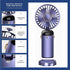 Handheld Portable Fan,Mini Personal Foldable Hand Fan,4000mAh Battery Operated,USB Rechargeable,5 Adjustable Speeds Desk Table Fan with Base,Lanya...