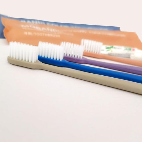 Toothbrush and Toothpaste Dental Kit for Hotel Supplies Travel Family Reused Mix Color Soft Bristle Hard Handle Pack of 10...