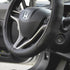 Motor Trend GripDrive Pro Synthetic Leather Auto Car Steering Wheel Cover Black w/ Beige Accent Stitching Comfort Grip - Small 13.5 to 14.5 inch -...