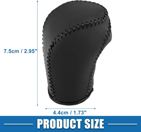 Gear Shifting Knob Cover Automatic Transmission Lever Trim for Honda Civic 10th Gen 2016-2021 PU Leather Black...