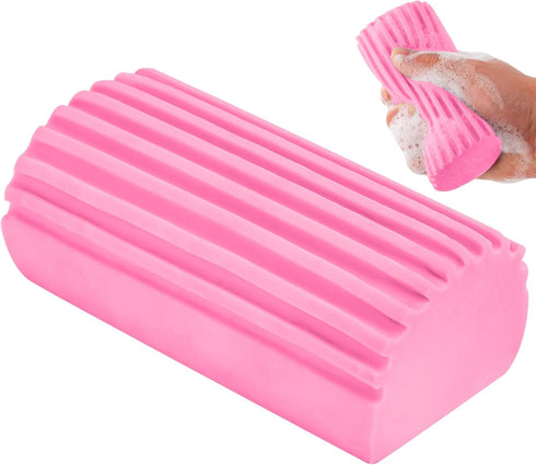 Clean Sponge Brush, Cleaning Products for Car Window Cleaning, Blinds, Glass, Baseboards, Vents, Railings, Mirrors, Window Track Grooves(Pink)...