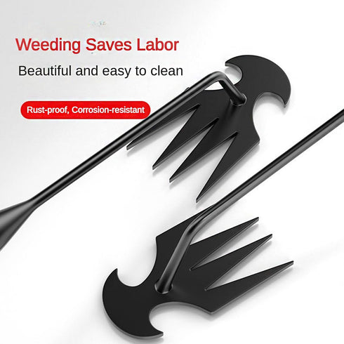 Weeding Artifact Uprooting Weeding Tool, Garden Hoe Rakes Hand Weed Root Remover Tools, Weed Picker Tool with Long Handle (15.7 in)...