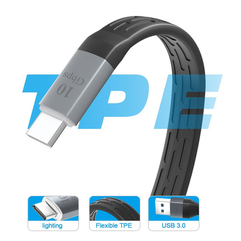 USB C Android Auto Cable,10Gbps 3A Fast Charging USB to USB C Cable,5“ Short USB 3.1 Gen 2 Cable Compatible with Quest Link, SSD, Power Bank, Char...