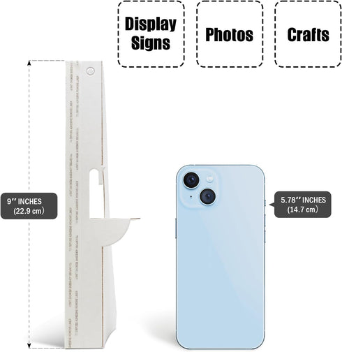 Lineco 25 Pack Cardboard Easel Backs 9 Inch, Self Stick Easel Stand Display Signs, Canvas, Photographs, Brochures, Posters, Artwork and Crafts, Wh...