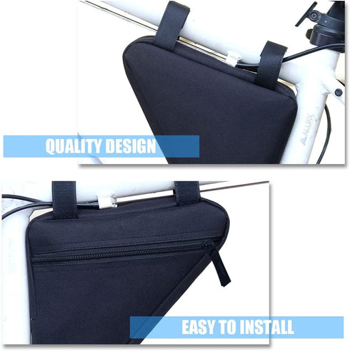 Bike Bag, Bicycle Frame Storage Bag, Bike Triangle Pouch, Bike Saddle Bag, Bike Top Tube Bag, Bike Seat Bag, Mountain Bike Accessories Pack for Ph...