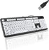 Large Print Keyboard, 104 Keys Wired USB High Contrast Keyboard with Oversized Print Letters for Visually Impaired Low Vision Individuals(Black)...