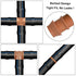Drip Irrigation Fittings Kit for 1/2" Tubing, 36 Pieces 1/2 Inch Drip Line Connectors for Drip Sprinkler Systems - 12 Couplings, 8 Tees, 6 Elbows,...