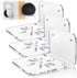 SIPRDE Acrylic Small Wall Shelf Set of 3 for Security Cameras, Speakers, Baby Monitors & More - 4'' Universal Adhesive Shelf Easy to Install No dr...