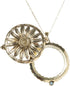 Artisan Owl Sunflower 4X Magnifier Magnifying Glass Sliding Top Magnet Pendant Necklace, 30"...