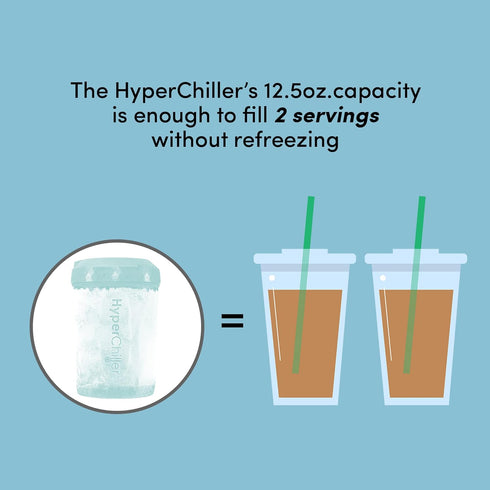 HyperChiller HC2AS Patented Iced Coffee/Beverage Cooler, NEW, IMPROVED,STRONGER AND MORE DURABLE! Ready in One Minute, Reusable for Iced Tea, Wine...