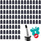 100 Pcs Pourers Dust Covers?liquor spout covers, Dispenser Spout Dust Rubber Caps for Olive Oil Liquor Bottles, Black (Black)...