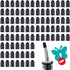 100 Pcs Pourers Dust Covers?liquor spout covers, Dispenser Spout Dust Rubber Caps for Olive Oil Liquor Bottles, Black (Black)...