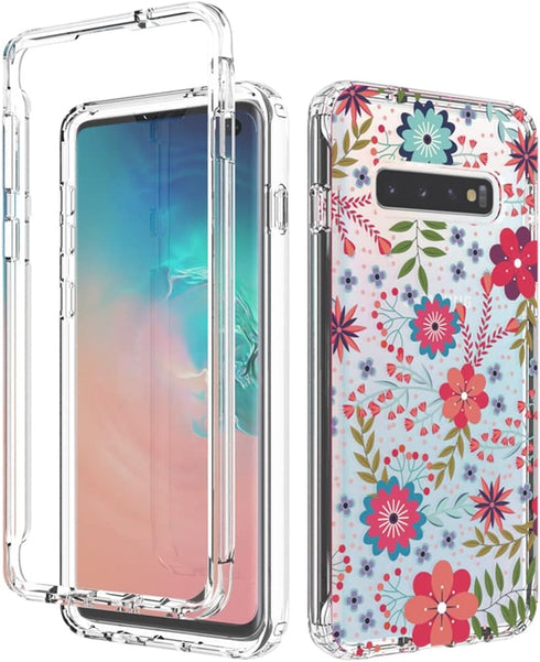 Case for Galaxy S10 Case, for Samsung S10 (Not fit S10 5G) Clear Case, Soft TPU 360 Full Body Shockproof Hybrid Bumper Crystal Clear Phone Case Co...
