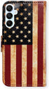 Bcov Galaxy A15 5G Case,Retro American Flag Leather Flip Phone Case Wallet Cover with Card Slot Holder Kickstand for Samsung Galaxy A15 5G...