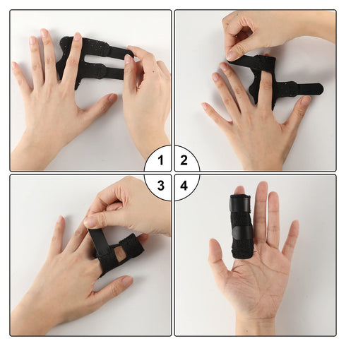 SAVITA 2 pcs Trigger Finger Splints, Composite Cloth Finger Brace for Broken Finger Protection Finger Knuckle Immobilization Sleeves for Sprained ...