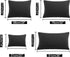 uxcell 2 Pack Pillow Cases Soft 1800 Series Microfiber Pillowcases Set with Zipper Queen(20"x30") Black...