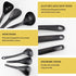 DOERDO 3Pcs Rice Paddle Spoon Soup Spoon Non Stick Rice Scooper Cooking spoon for Rice Soup Potato, Black...