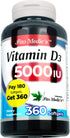 FITO MEDIC'S Lab - Vitamin d - 5000 IU of - vitamin d3-360 Softgels - vitamin d3 5000 iu - for Bone, Teeth, Muscle and Immune Health Support, Ultr...