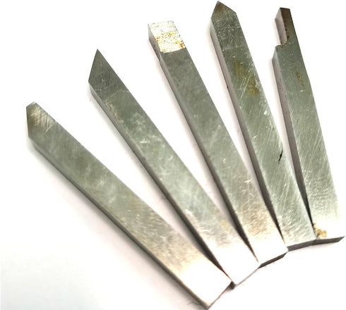 ZR 5 Pcs 4x4mm Carbide Tipped Lathe Metal Cutter Bit Cutting Tool Set Turning Boring Cutters Accessories for Mini Miniature Metal Lathe...