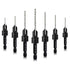 Countersink Drill Bit Set, 7-Piece Woodworking M2 Countersink Drill Bits for #4, 6, 8, 10, 12, 14 Screws, 82-Degree Chamfer, ¼” Hex Shank, 2 Allen...