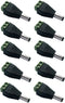 10 Male 12v DC Power Jack Adapter Connector for Led Strip CCTV Camera...