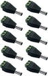10 Male 12v DC Power Jack Adapter Connector for Led Strip CCTV Camera...