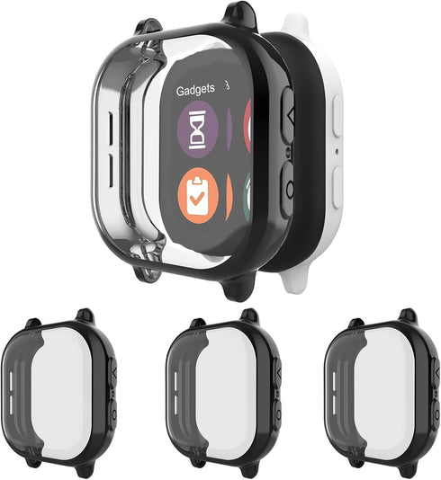 3 Pack Screen Protector Compatible for Gizmo Watch 2 Case for Kids (Not for Watch 3), Ultra-Thin TPU Plated Overall Protective Case Cover Scratch ...