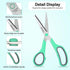 Scissors, Rkqoa 8" All Purpose Scissors 6 Pack - Comfort-Grip Sharp Scissors for Office School House Sewing Fabric Crafts Arts Desk Classroom Supp...