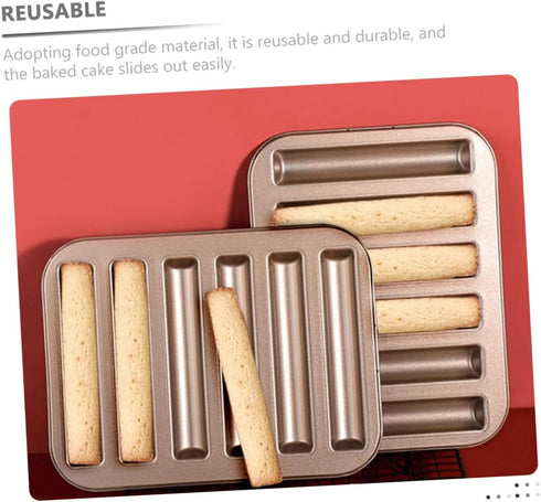Homoyoyo Biscuit Mold Cake Molds Cookie Molds Chocolate Candy Molds Pastry Baking Molds Madeleine Pan Biscuit Stick Baking Tray Household Baking M...