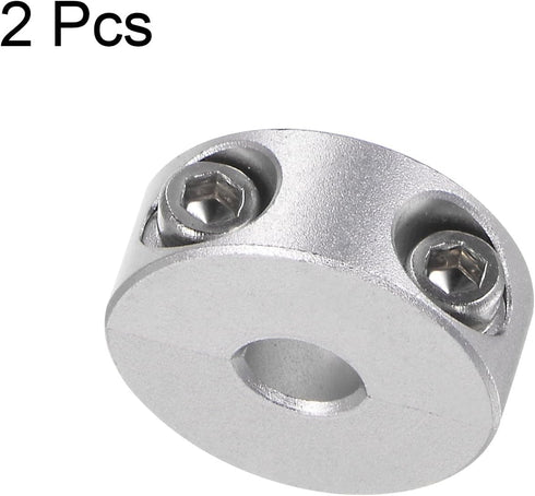 2pcs Double Split Shaft Collar for 6mm Shaft Set Screw Clamp-On Collars, 20mm OD, 8mm Width, for Stoppers, Position, Hold Timing Pulleys, Machine ...