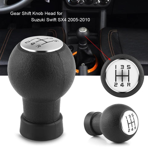 Gear Shift Knob, 5 Speed Car Gear Shift Shifter Knob Stick Head for Suzuki Swift SX4 2005-2010...
