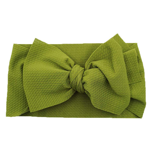 KIDOCHEESE Big Bows Headbands with Elastics Nylon Oversized Head Wraps and Large Hair Accessories for Newborns, Infants, Toddlers, and Kids...