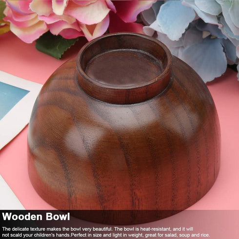 Solid Wood Bowl Acacia Wave Serving Bowl Handmade Storage Natural Root Wood Crafts Bowl Food Container Tableware for Fruits Salads Noodles Rice Di...