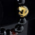 Men's 12mm Tiger Eye Agate Bead Bracelet (Golden Color) Dragon King Pattern Stretch Bracelet Length: 7.6"...