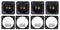3.1” Square Double Binding Gold Plate Push Spring Loaded Jacks Connector Speaker Box Terminal Cup with Screws (Black - 4pcs)...