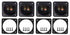 3.1” Square Double Binding Gold Plate Push Spring Loaded Jacks Connector Speaker Box Terminal Cup with Screws (Black - 4pcs)...
